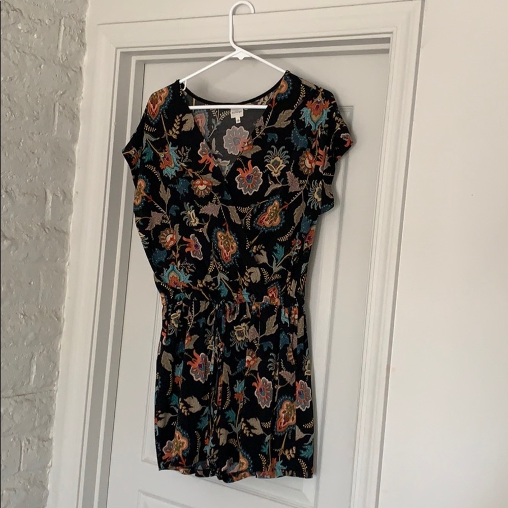 Black romper with beautiful colored patterns